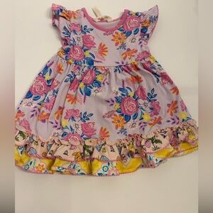 Matilda Jane floral Easter  bunny strawberry dress size 12/18 months